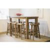 2m Reclaimed Teak Open Slatted Bar Table with 8 Barstools - 2